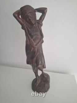 Sculpture Bronze ancien personnage Figurine Statue Orientaliste