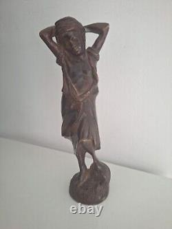Sculpture Bronze ancien personnage Figurine Statue Orientaliste