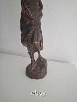 Sculpture Bronze ancien personnage Figurine Statue Orientaliste