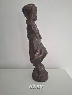 Sculpture Bronze ancien personnage Figurine Statue Orientaliste