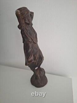 Sculpture Bronze ancien personnage Figurine Statue Orientaliste