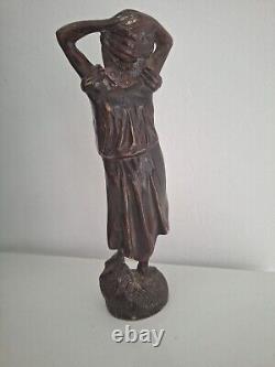 Sculpture Bronze ancien personnage Figurine Statue Orientaliste