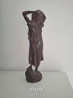 Sculpture Bronze ancien personnage Figurine Statue Orientaliste