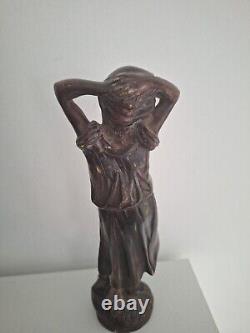 Sculpture Bronze ancien personnage Figurine Statue Orientaliste