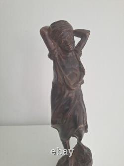 Sculpture Bronze ancien personnage Figurine Statue Orientaliste