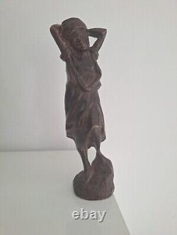 Sculpture Bronze ancien personnage Figurine Statue Orientaliste