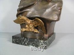 Sculpture Buste Napoleon Premier Bronze Ancien Signé Renzo Colombo