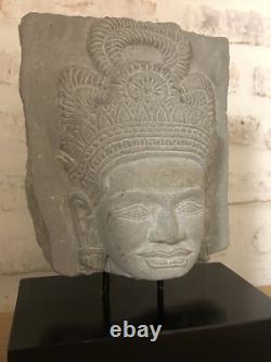 Sculpture Cambodgienne Antiquité Ancienne Statue En Pierre Art Khmer