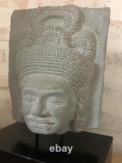 Sculpture Cambodgienne Antiquité Ancienne Statue En Pierre Art Khmer