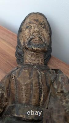 Sculpture En Bois Ancienne Saint Jean Baptiste Époque XVII ème Siècle
