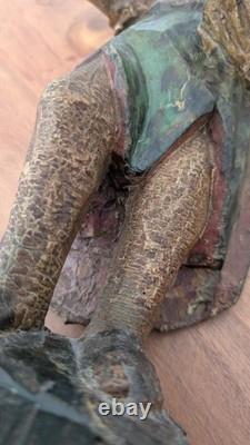 Sculpture En Bois Ancienne Saint Jean Baptiste Époque XVII ème Siècle