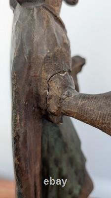 Sculpture En Bois Ancienne Saint Jean Baptiste Époque XVII ème Siècle