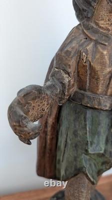 Sculpture En Bois Ancienne Saint Jean Baptiste Époque XVII ème Siècle