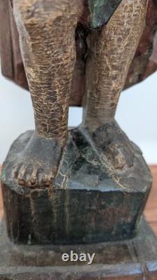 Sculpture En Bois Ancienne Saint Jean Baptiste Époque XVII ème Siècle