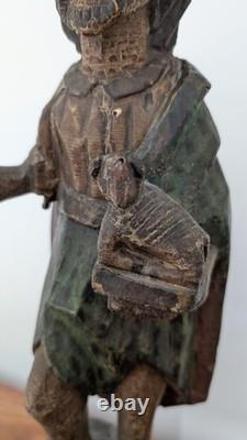 Sculpture En Bois Ancienne Saint Jean Baptiste Époque XVII ème Siècle
