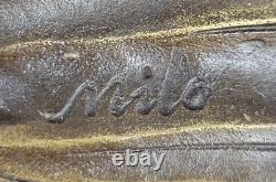 Sculpture En Bronze D'Artisanat Western Ancien Guerrier Indien Décor Statue