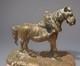 Sculpture Miniature Ancienne Française En Bronze D'un Cheval Statue