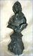 Sculpture Rare Ancien Buste Du Roi Louis Xv En Bronze Argenté Xviii-xix Eme