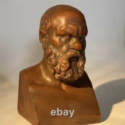 Sculpture Socrate grecque ancienne en bronze artisanale, statue art