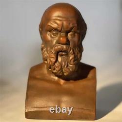 Sculpture Socrate grecque ancienne en bronze artisanale, statue art