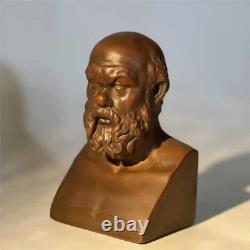 Sculpture Socrate grecque ancienne en bronze artisanale, statue art