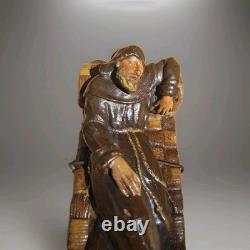 Sculpture Statue Ancienne Religieuse En ceramique