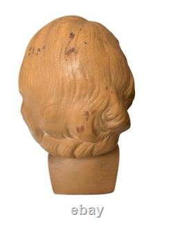 Sculpture Statue Figure Femme Signée Vintage Ancien France Terre Cuite