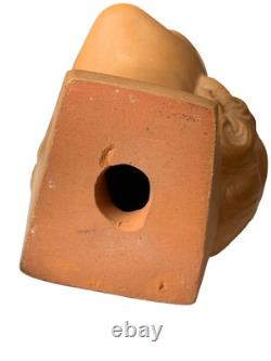 Sculpture Statue Figure Femme Signée Vintage Ancien France Terre Cuite