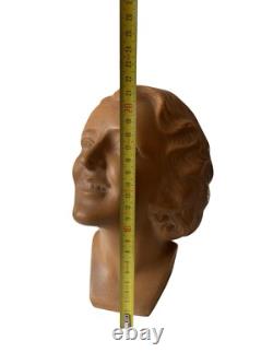 Sculpture Statue Figure Femme Signée Vintage Ancien France Terre Cuite