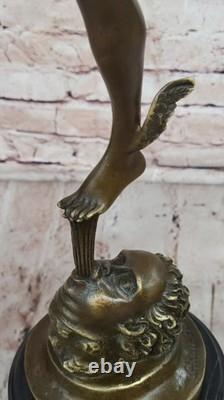 Sculpture Statue Figurine Mercure Bronze Rare Style Romain Ancien Musée Europe