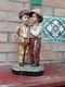 Sculpture Statue Pl&acirc;tre Ancienne 2 Enfants Jumeaux Amis Conversation 1900