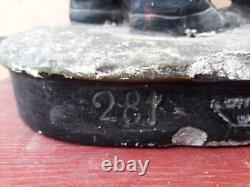 Sculpture Statue Plâtre Ancienne 2 Enfants Jumeaux Amis Conversation 1900