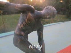 Sculpture Statuette Ancienne Disquebole Bronze