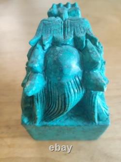 Sculpture Turquoise Naturelle Chine Ancien