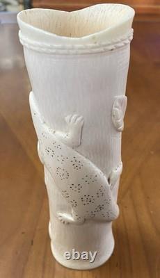 Sculpture ancienne Art tribal africain statuette ethnographic carved vase