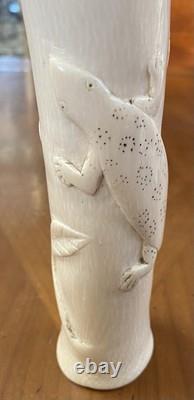 Sculpture ancienne Art tribal africain statuette ethnographic carved vase