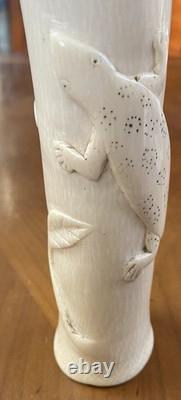 Sculpture ancienne Art tribal africain statuette ethnographic carved vase