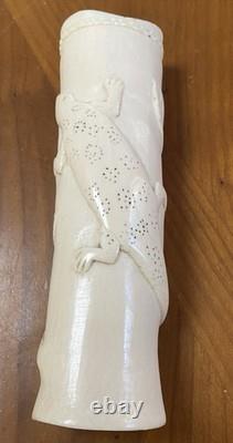 Sculpture ancienne Art tribal africain statuette ethnographic carved vase