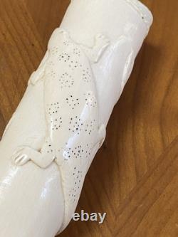 Sculpture ancienne Art tribal africain statuette ethnographic carved vase