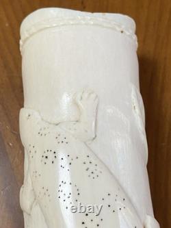 Sculpture ancienne Art tribal africain statuette ethnographic carved vase