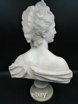 Sculpture ancienne Diane chasseresse buste portrait Jean Antoine Houdon