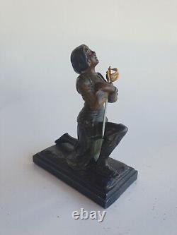 Sculpture ancienne Jeanne d'Arc bronze Artistique Marie d'Orléans statuette