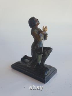 Sculpture ancienne Jeanne d'Arc bronze Artistique Marie d'Orléans statuette