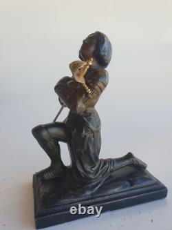 Sculpture ancienne Jeanne d'Arc bronze Artistique Marie d'Orléans statuette