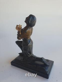 Sculpture ancienne Jeanne d'Arc bronze Artistique Marie d'Orléans statuette