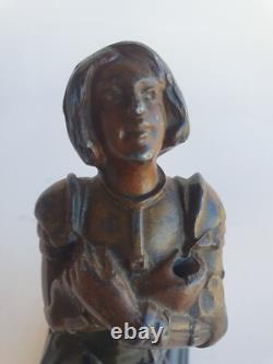 Sculpture ancienne Jeanne d'Arc bronze Artistique Marie d'Orléans statuette