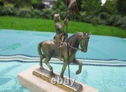 Sculpture ancienne Jeanne d'arc cheval Art Nouveau