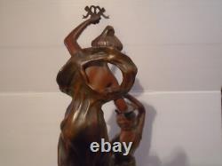 Sculpture ancienne La Gloire couronnant le Travail par Ch. Ruchot vers 1900