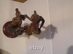 Sculpture ancienne La Gloire couronnant le Travail par Ch. Ruchot vers 1900