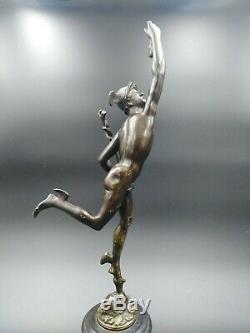 Sculpture ancienne bronze Mercure Hermès Jean de Bologne dieu Mythologie